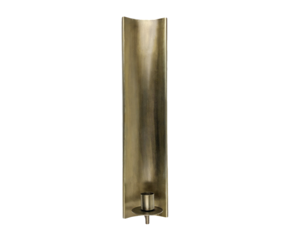 Brass- Plated Channel Candle Sconce - DLUX Design & Co : DLUX